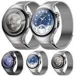 Pulsante Interfaccia senza soluzione di continuità Cinturino per orologio Milanese magnetico in acciaio inossidabile, For Huawei Watch 5 46mm