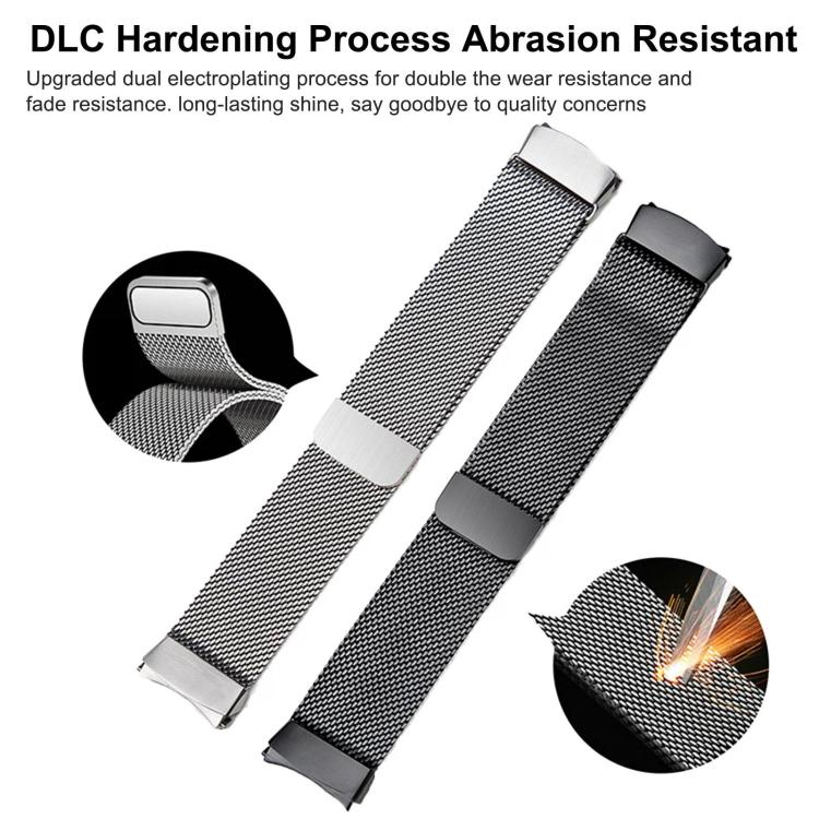 Pulsante Interfaccia senza soluzione di continuità Cinturino per orologio Milanese magnetico in acciaio inossidabile, For Huawei Watch 5 46mm