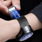 Pulsante Interfaccia senza soluzione di continuità Cinturino per orologio Milanese magnetico in acciaio inossidabile, For Huawei Watch 5 46mm