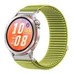 Cinturino per orologio in nylon intrecciato con chiusura a strappo e interfaccia metallica., For Huawei Watch GT Runner 2