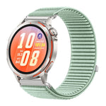 Cinturino per orologio in nylon intrecciato con chiusura a strappo e interfaccia metallica., For Huawei Watch GT Runner 2