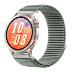 Cinturino per orologio in nylon intrecciato con chiusura a strappo e interfaccia metallica., For Huawei Watch GT Runner 2