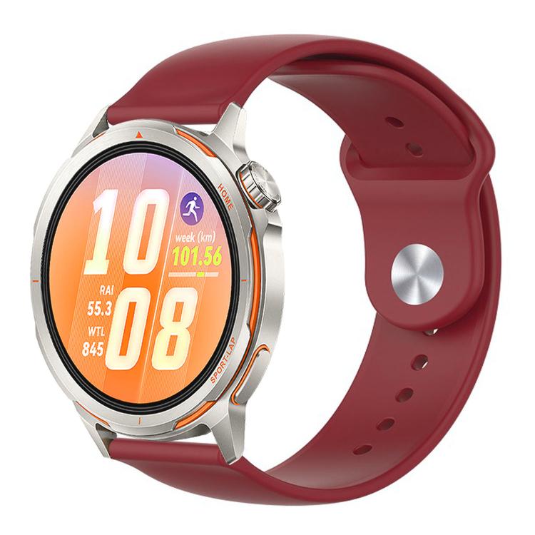 Cinturino per orologio in silicone tinta unita con fibbia a rovescio., For Huawei Watch GT Runner 2