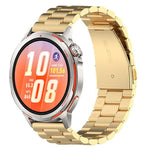 Cinturino per orologio in acciaio inossidabile con chiusura pieghevole a tre perline, For Huawei Watch GT Runner 2