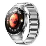 Cinturino per orologio in acciaio inossidabile con pulsante a pressione senza soluzione di continuità e tre perline magnetiche., For Huawei Watch 4 Pro