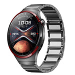 Cinturino per orologio in acciaio inossidabile con pulsante a pressione senza soluzione di continuità e tre perline magnetiche., For Huawei Watch 4 Pro