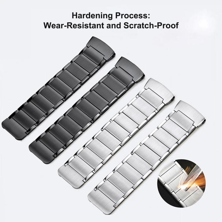 Cinturino per orologio in acciaio inossidabile con pulsante a pressione senza soluzione di continuità e tre perline magnetiche., For Huawei Watch 4 Pro