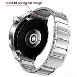 Cinturino per orologio in acciaio inossidabile con pulsante a pressione senza soluzione di continuità e tre perline magnetiche., For Huawei Watch 4 Pro