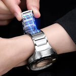 Cinturino per orologio in acciaio inossidabile con pulsante a pressione senza soluzione di continuità e tre perline magnetiche., For Huawei Watch 4 Pro