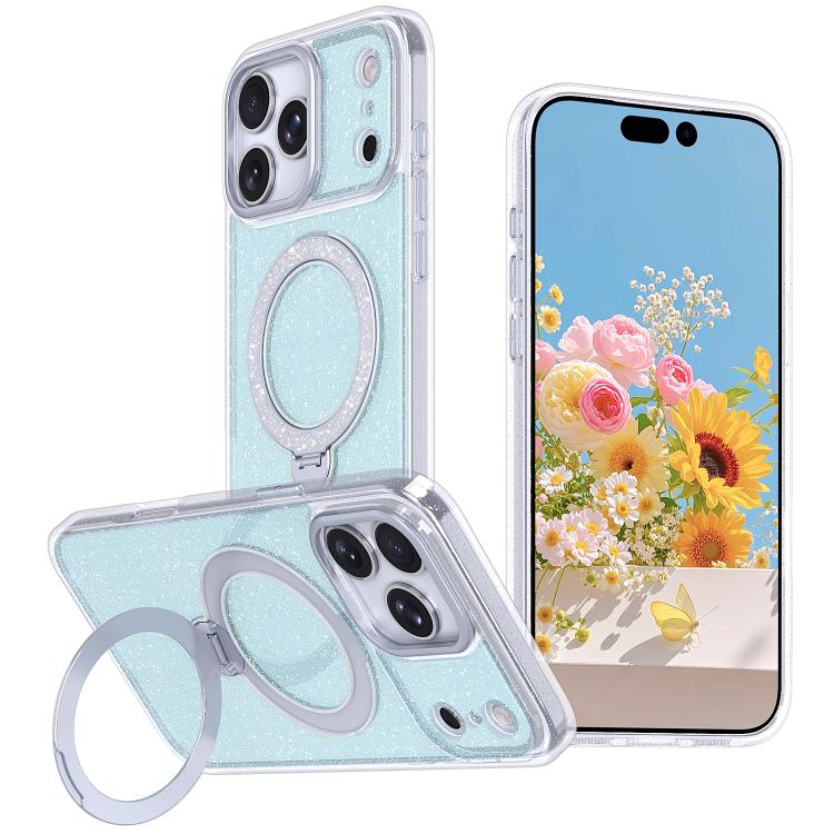 Custodia per telefono con supporto magnetico glitterato a forma di stella, For iPhone 18 Pro / 17 Pro, For iPhone 18 Pro Max / 17 Pro Max, For iPhone 17
