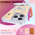 Custodia per telefono con supporto magnetico glitterato a forma di stella, For iPhone 18 Pro / 17 Pro, For iPhone 18 Pro Max / 17 Pro Max, For iPhone 17