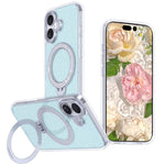 Custodia per telefono con supporto magnetico glitterato a forma di stella, For iPhone 18 Pro / 17 Pro, For iPhone 18 Pro Max / 17 Pro Max, For iPhone 17