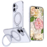 Custodia per telefono con supporto magnetico glitterato a forma di stella, For iPhone 18 Pro / 17 Pro, For iPhone 18 Pro Max / 17 Pro Max, For iPhone 17