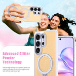 Custodia per telefono con supporto magnetico glitterato a forma di stella, For Samsung Galaxy S26 Ultra 5G
