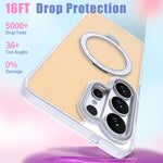 Custodia per telefono con supporto magnetico glitterato a forma di stella, For Samsung Galaxy S26 Ultra 5G
