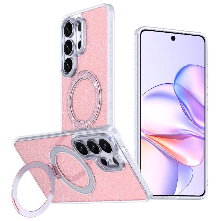 Custodia per telefono con supporto magnetico glitterato a forma di stella, For Samsung Galaxy S26 Ultra 5G