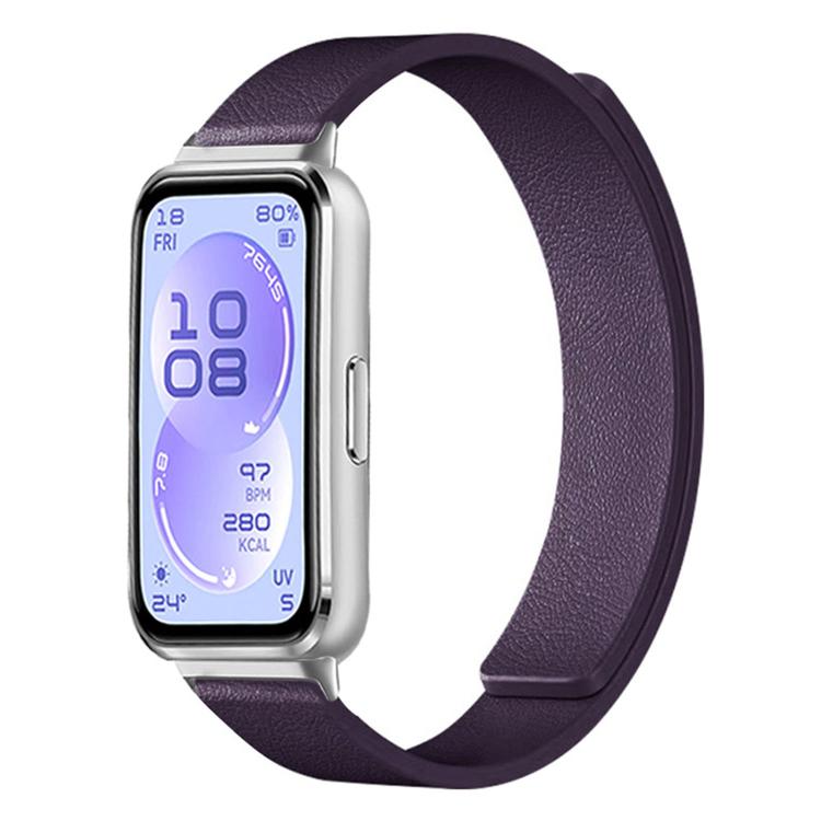 Cinturino per orologio in silicone morbido magnetico con texture a litchi, For Huawei Band 11 / Band 11 Pro