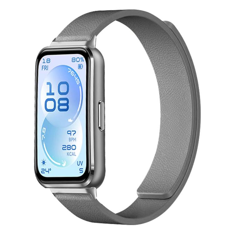 Cinturino per orologio in silicone morbido magnetico con texture a litchi, For Huawei Band 11 / Band 11 Pro