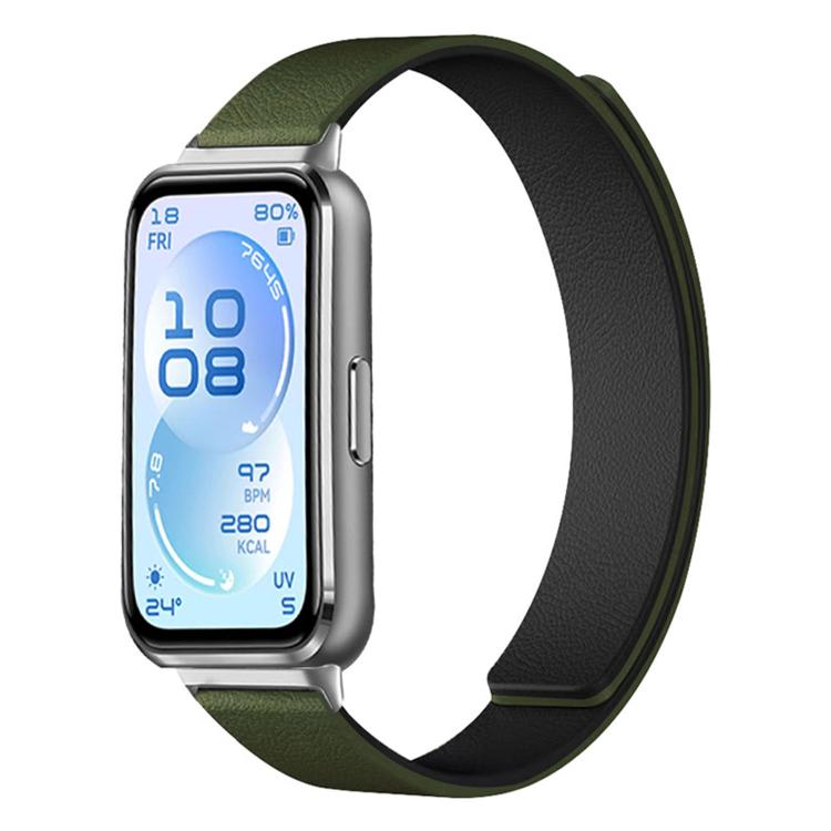 Cinturino per orologio in silicone morbido magnetico con texture a litchi, For Huawei Band 11 / Band 11 Pro
