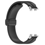 Cinturino per orologio in silicone tinta unita con chiusura magnetica pieghevole nera., For Huawei Band 11 / Band 11 Pro