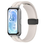 Cinturino per orologio in silicone tinta unita con chiusura magnetica pieghevole nera., For Huawei Band 11 / Band 11 Pro