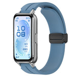 Cinturino per orologio in silicone tinta unita con chiusura magnetica pieghevole nera., For Huawei Band 11 / Band 11 Pro