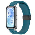 Cinturino per orologio in silicone tinta unita con chiusura magnetica pieghevole nera., For Huawei Band 11 / Band 11 Pro