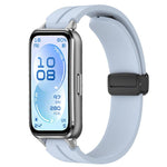 Cinturino per orologio in silicone tinta unita con chiusura magnetica pieghevole nera., For Huawei Band 11 / Band 11 Pro