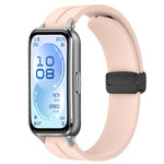 Cinturino per orologio in silicone tinta unita con chiusura magnetica pieghevole nera., For Huawei Band 11 / Band 11 Pro