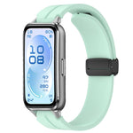 Cinturino per orologio in silicone tinta unita con chiusura magnetica pieghevole nera., For Huawei Band 11 / Band 11 Pro
