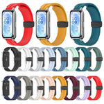 Cinturino per orologio in silicone tinta unita con chiusura magnetica pieghevole nera., For Huawei Band 11 / Band 11 Pro