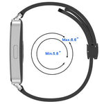 Cinturino per orologio in silicone tinta unita con chiusura magnetica pieghevole nera., For Huawei Band 11 / Band 11 Pro
