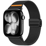 Cinturino per orologio in nylon con doppia fibbia magnetica e cucitura singola., For Apple Watch 49mm / 46mm / 45mm / 44mm, For Apple Watch 42mm / 41mm / 40mm / 38mm