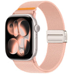Cinturino per orologio in nylon con doppia fibbia magnetica e cucitura singola., For Apple Watch 49mm / 46mm / 45mm / 44mm, For Apple Watch 42mm / 41mm / 40mm / 38mm