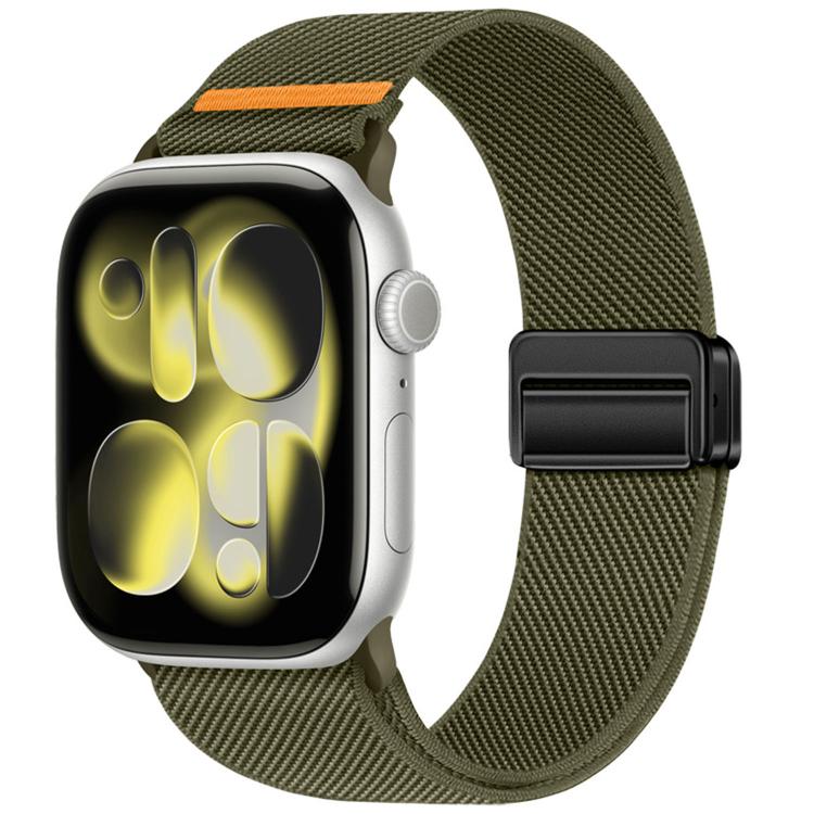 Cinturino per orologio in nylon con doppia fibbia magnetica e cucitura singola., For Apple Watch 49mm / 46mm / 45mm / 44mm, For Apple Watch 42mm / 41mm / 40mm / 38mm
