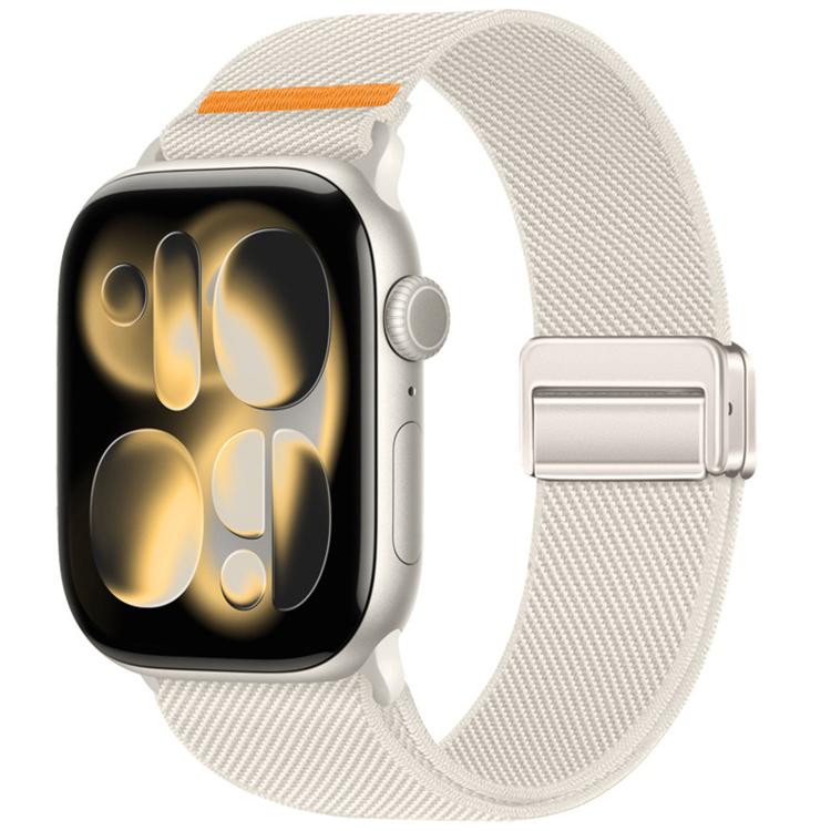 Cinturino per orologio in nylon con doppia fibbia magnetica e cucitura singola., For Apple Watch 49mm / 46mm / 45mm / 44mm, For Apple Watch 42mm / 41mm / 40mm / 38mm