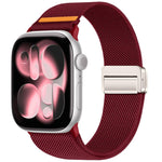 Cinturino per orologio in nylon con doppia fibbia magnetica e cucitura singola., For Apple Watch 49mm / 46mm / 45mm / 44mm, For Apple Watch 42mm / 41mm / 40mm / 38mm