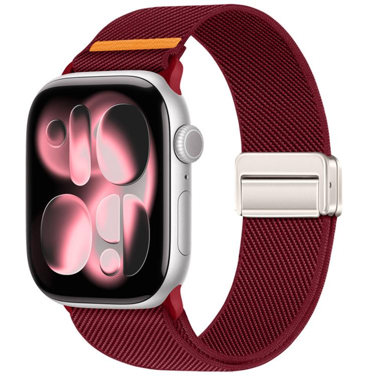 Cinturino per orologio in nylon con doppia fibbia magnetica e cucitura singola., For Apple Watch 49mm / 46mm / 45mm / 44mm, For Apple Watch 42mm / 41mm / 40mm / 38mm