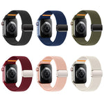 Cinturino per orologio in nylon con doppia fibbia magnetica e cucitura singola., For Apple Watch 49mm / 46mm / 45mm / 44mm, For Apple Watch 42mm / 41mm / 40mm / 38mm