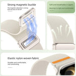 Cinturino per orologio in nylon con doppia fibbia magnetica e cucitura singola., For Apple Watch 49mm / 46mm / 45mm / 44mm, For Apple Watch 42mm / 41mm / 40mm / 38mm