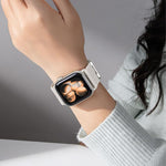 Cinturino per orologio in nylon con doppia fibbia magnetica e cucitura singola., For Apple Watch 49mm / 46mm / 45mm / 44mm, For Apple Watch 42mm / 41mm / 40mm / 38mm