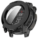 Custodia protettiva per orologio con pellicola temperata integrata in PC., For Garmin Instinct 3 AMOLED / Solar 50mm, For Garmin Instinct 3 AMOLED / Solar 45mm