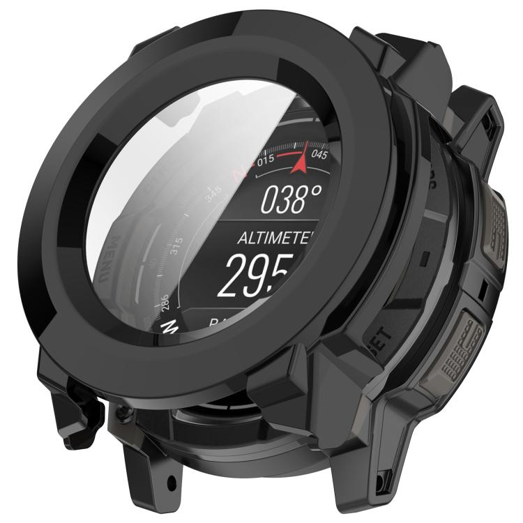 Custodia protettiva per orologio con pellicola temperata integrata in PC., For Garmin Instinct 3 AMOLED / Solar 50mm, For Garmin Instinct 3 AMOLED / Solar 45mm