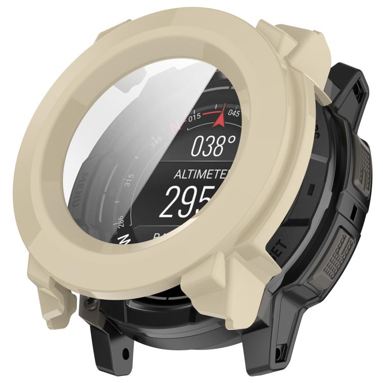 Custodia protettiva per orologio con pellicola temperata integrata in PC., For Garmin Instinct 3 AMOLED / Solar 50mm, For Garmin Instinct 3 AMOLED / Solar 45mm