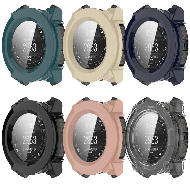 Custodia protettiva per orologio con pellicola temperata integrata in PC., For Garmin Instinct 3 AMOLED / Solar 50mm, For Garmin Instinct 3 AMOLED / Solar 45mm
