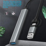 HC-77A USB-C / USB-A to USB 3.0 / 2.0 SD TF Card Reader 5 in 1 Aluminum Alloy Expansion Hub, HC-77A