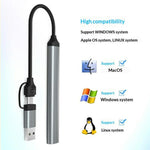 HC-77A USB-C / USB-A to USB 3.0 / 2.0 SD TF Card Reader 5 in 1 Aluminum Alloy Expansion Hub, HC-77A