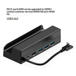 HC-86E 6 in 1 Gigabit Ethernet 4K HD PD 60W Charging Hub For Game Consoles, HC-86E
