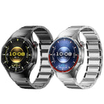 Cinturino per orologio in acciaio inossidabile con pulsante a pressione senza soluzione di continuità e tre perline magnetiche., For Huawei Watch GT 6 Pro
