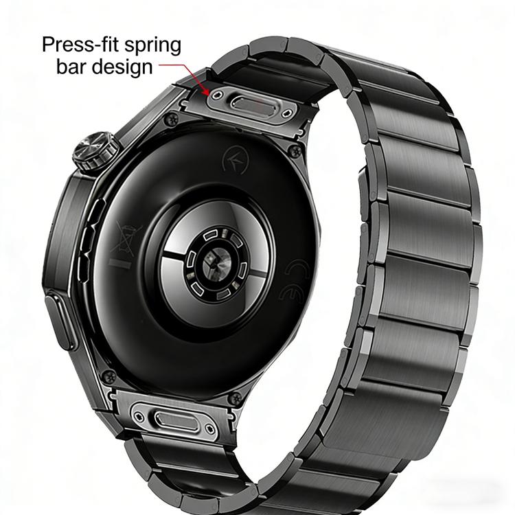 Cinturino per orologio in acciaio inossidabile con pulsante a pressione senza soluzione di continuità e tre perline magnetiche., For Huawei Watch GT 6 Pro